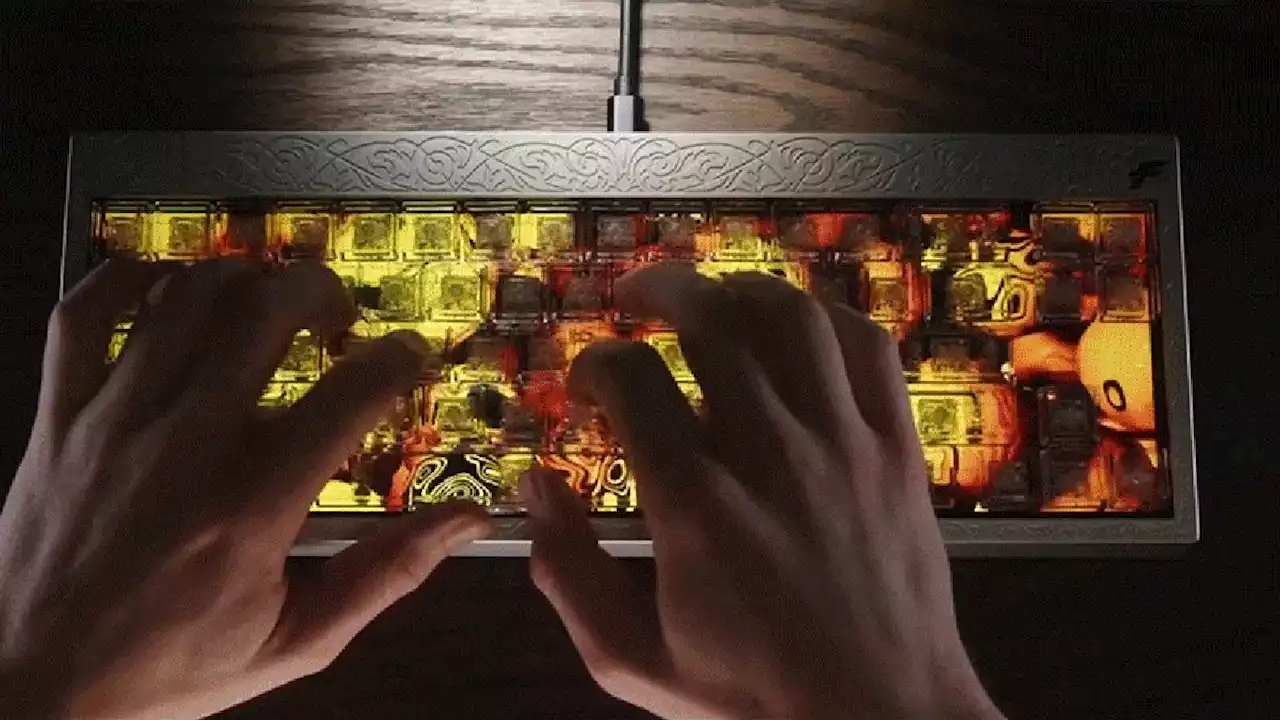 This Keyboard Has Transparent Keys and a Screen Inside