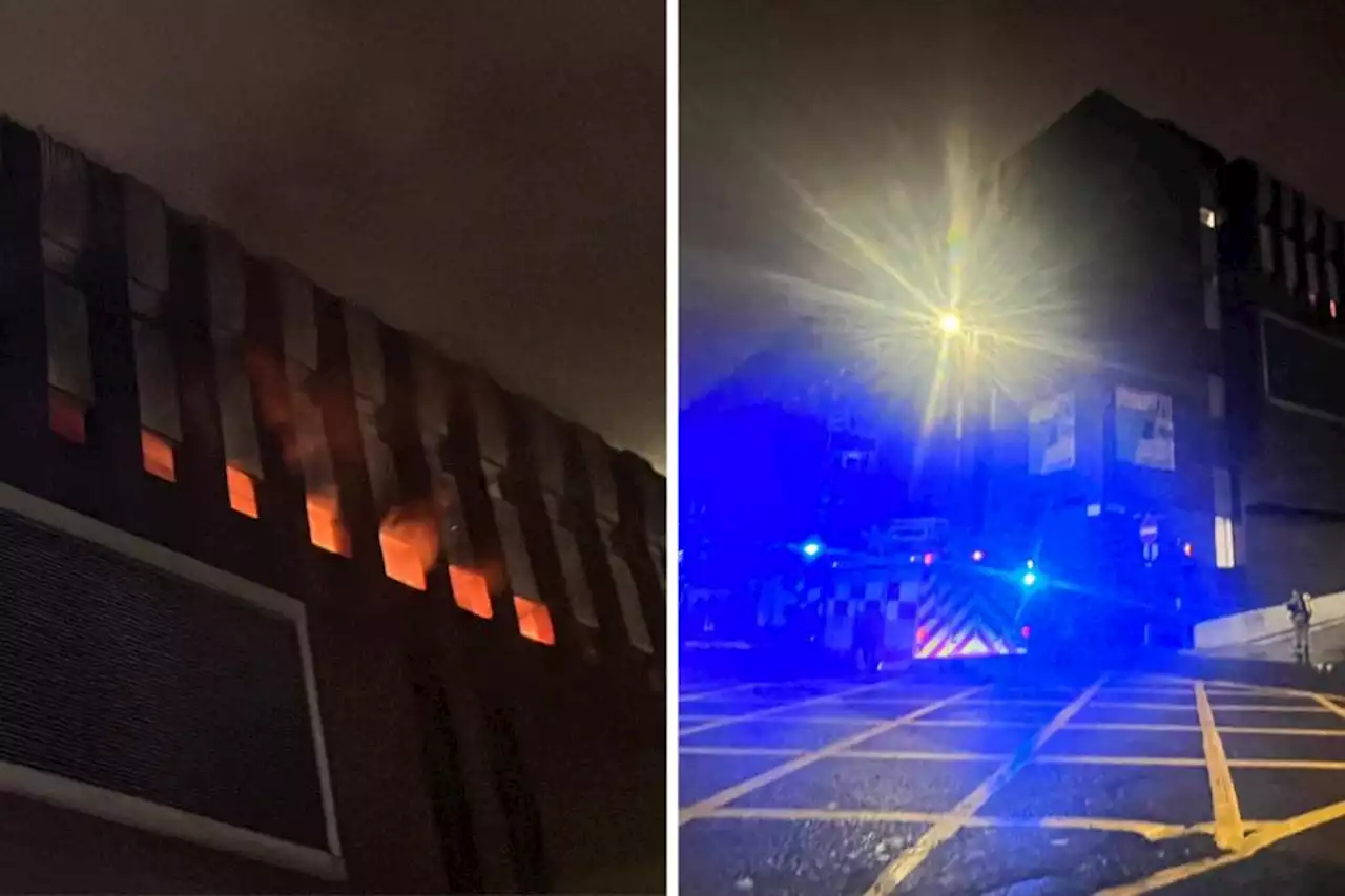 'Massive' fire breaks out at building in Glasgow as area taped off