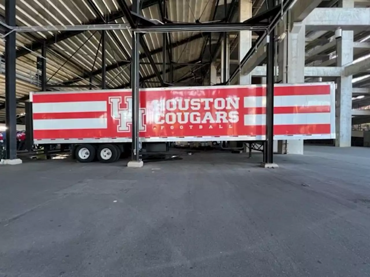 On the road with UH football: 15,000 pounds of gear, and Red Bull