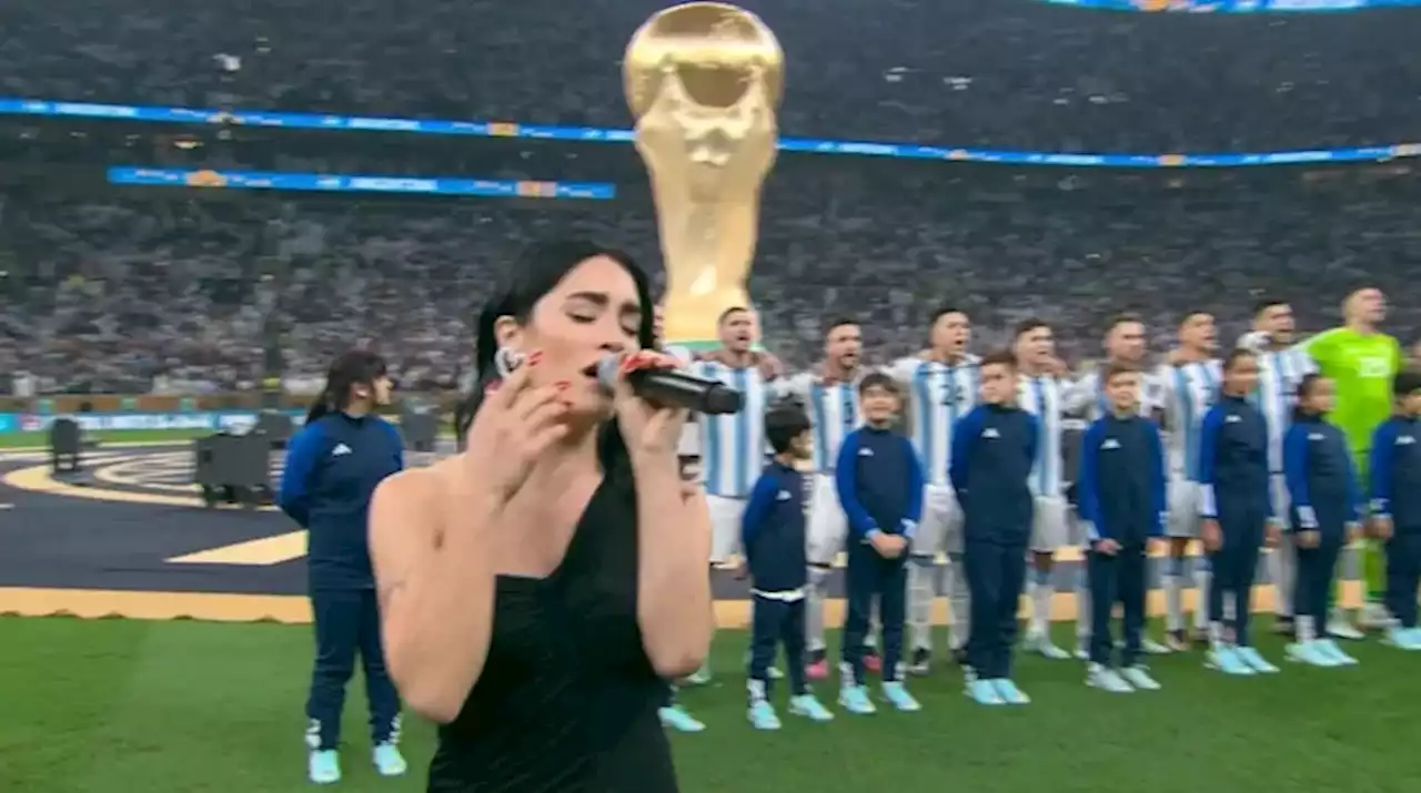 Mundial Qatar 2022: así se vivió el Himno Nacional antes de la final Argentina-Francia