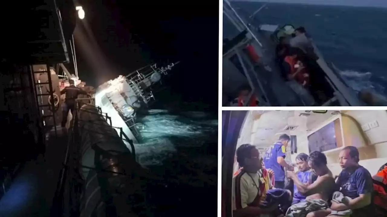 Shocking footage shows Thai warship capsizing in storm with dozens of sailors still missing