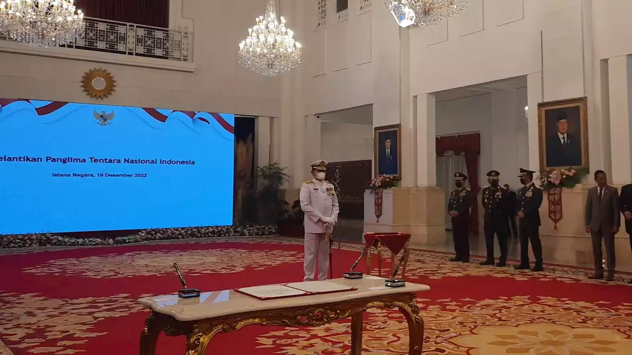 Dilantik Jokowi, Yudo Margono Resmi Jadi Panglima TNI