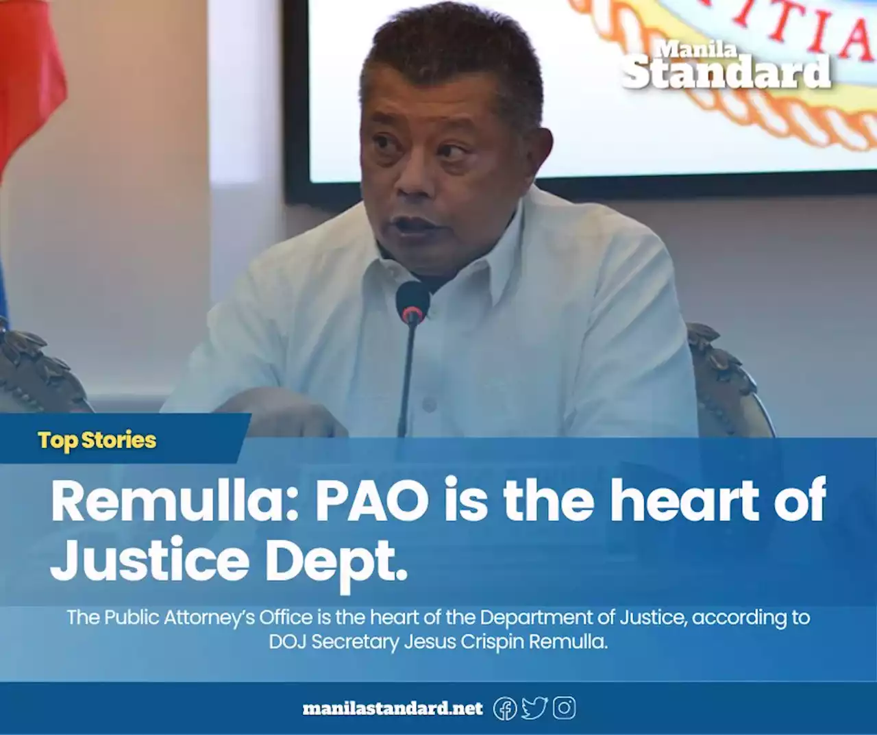 Remulla: PAO is the heart of Justice Dept.