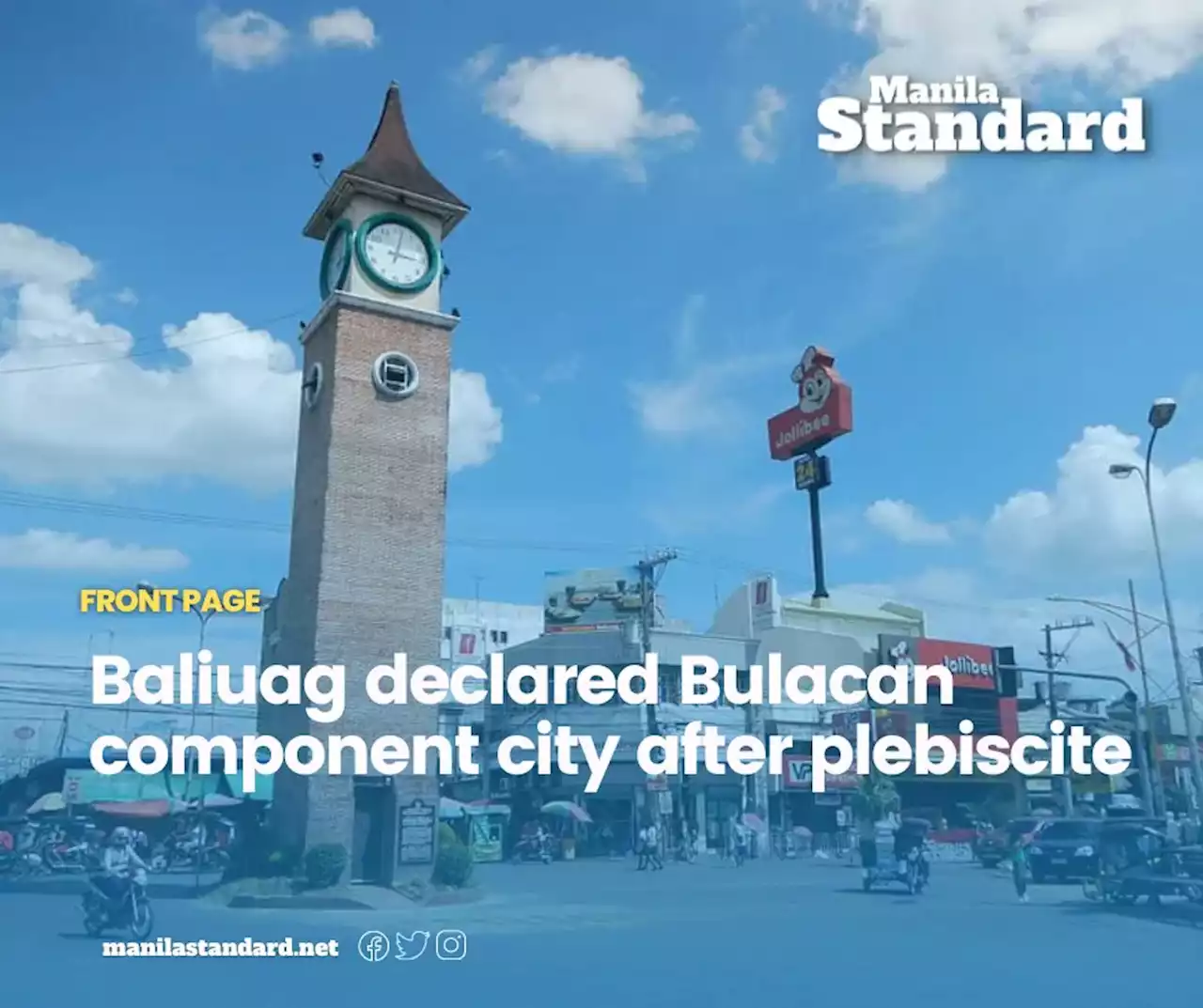 Baliuag declared Bulacan component city after plebiscite