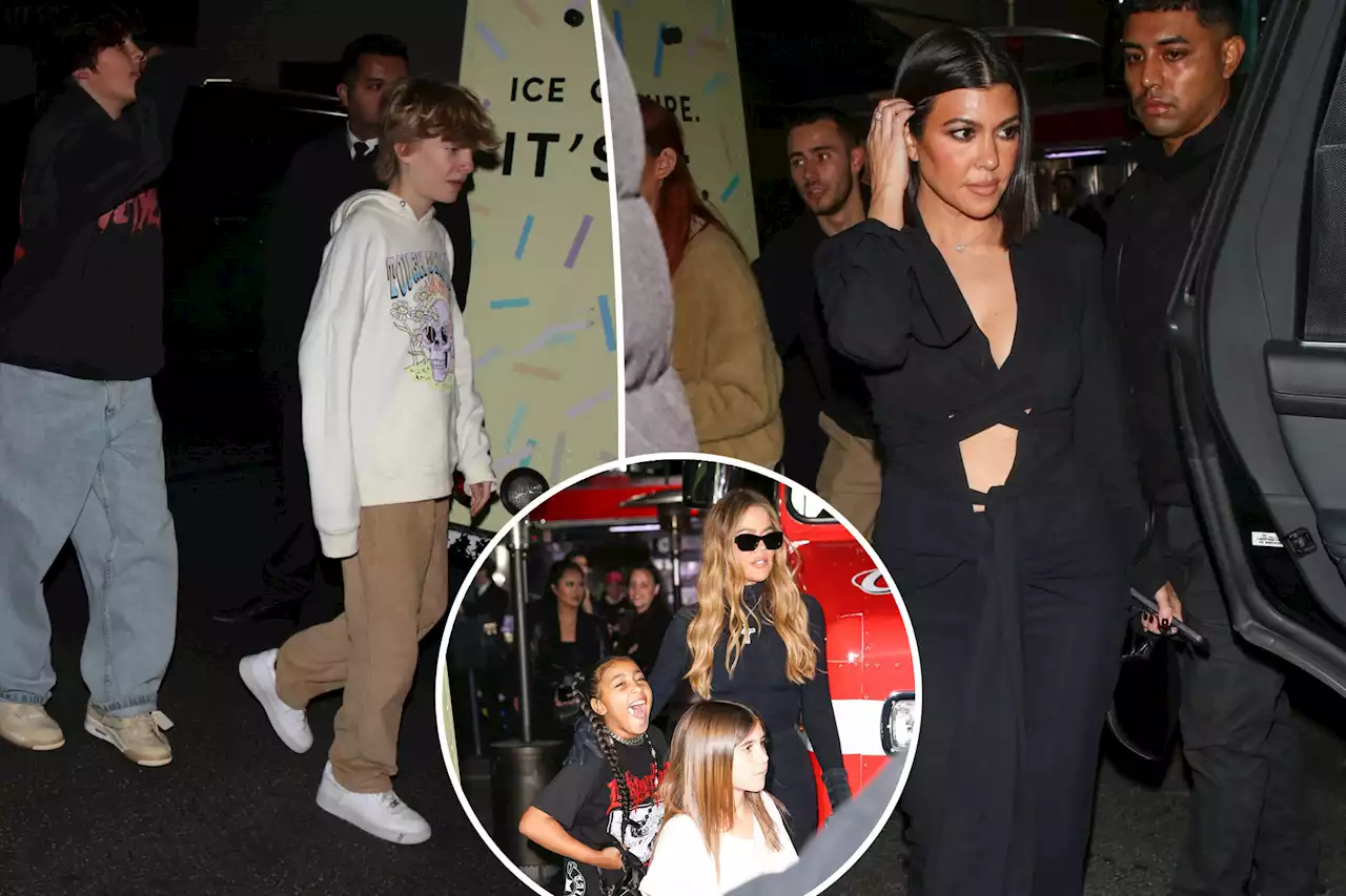 Kourtney Kardashian, Scott Disick reunite for Mason’s 13th birthday bash