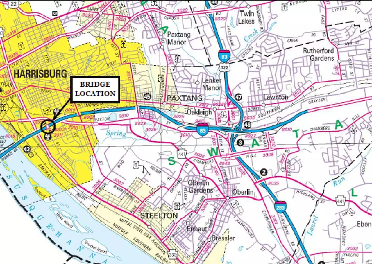 Lane restrictions planned Monday on I-83 bridge in Dauphin County: PennDOT