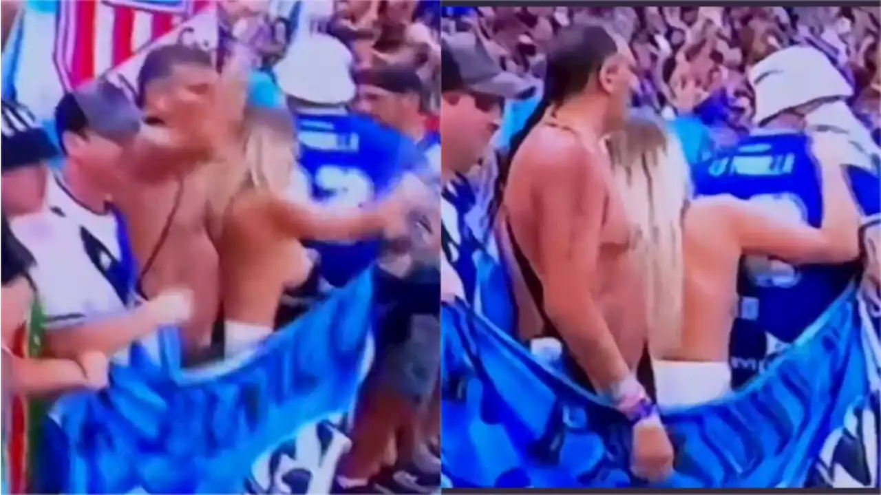 Qatar 2022: una hincha argentina hizo topless en la final y podría ir a prisión