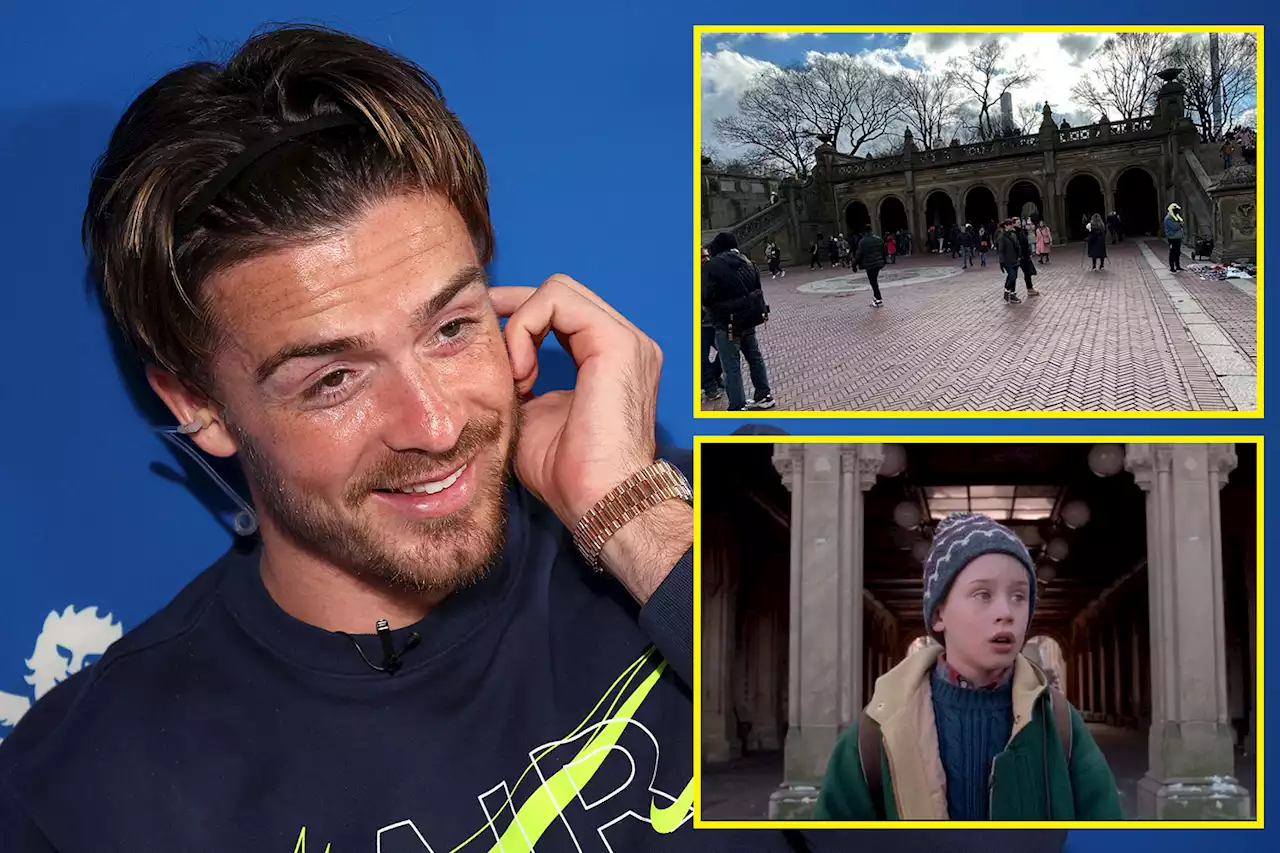 Jack Grealish gets in Xmas spirit in New York by touring Home Alone 2 spots