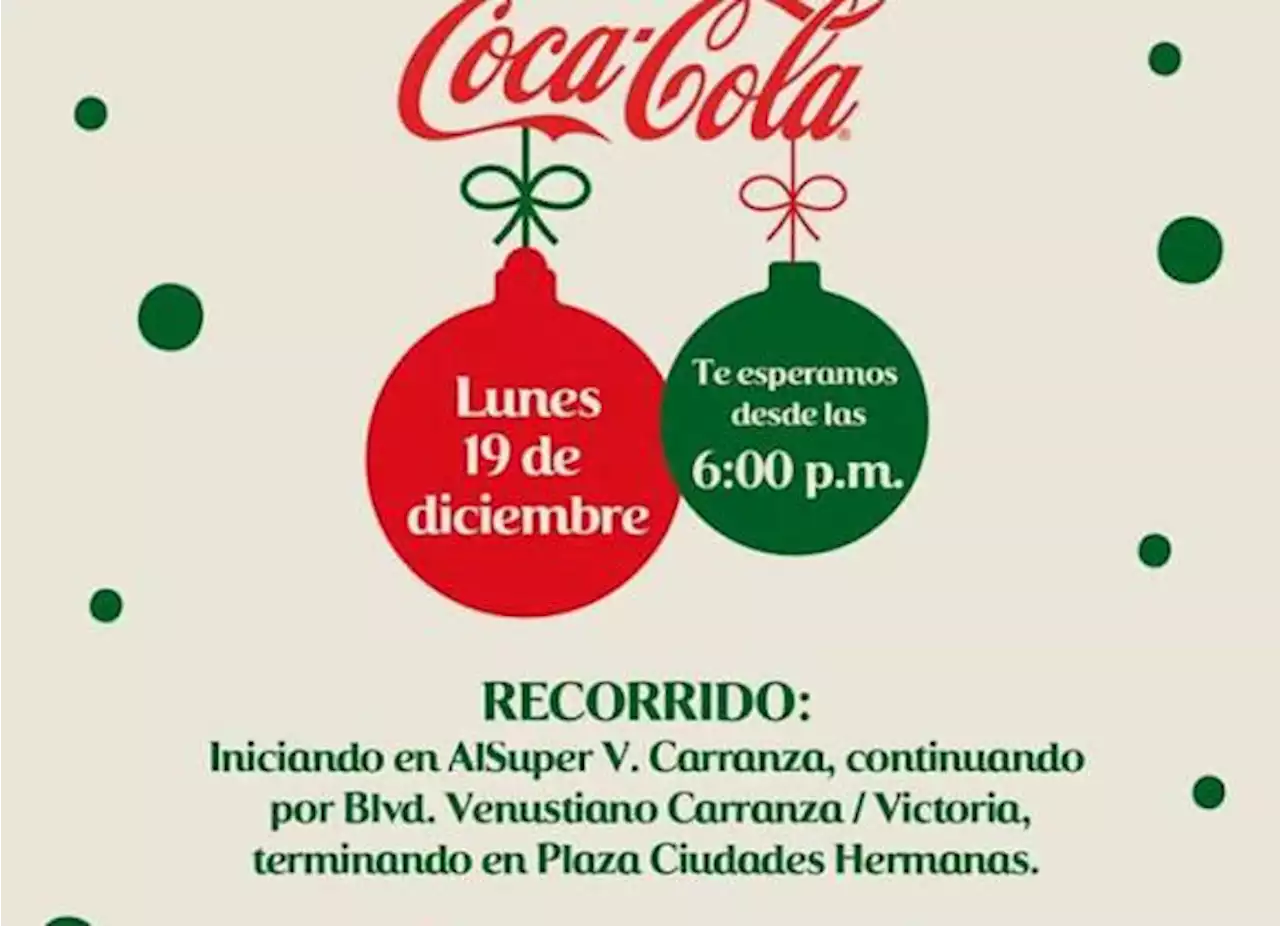 Caravana Coca Cola en Saltillo será hoy; se incorporará al tráfico de la ciudad