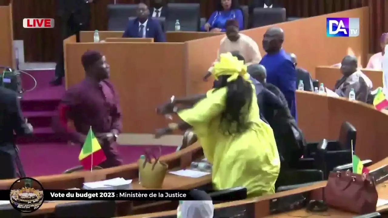 Brutal pelea en el parlamento de Senegal con puñetazos y lanzamiento de sillas