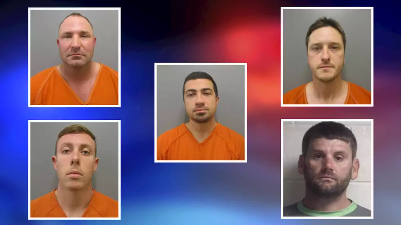 League City police arrest 5 men charged in 2 dozen storage unit burglaries worth $500K