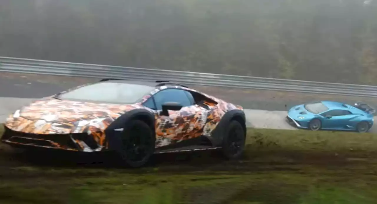 Lamborghini Sterrato Takes A Dirty Shortcut While Racing Huracan STO On The 'Ring | Carscoops