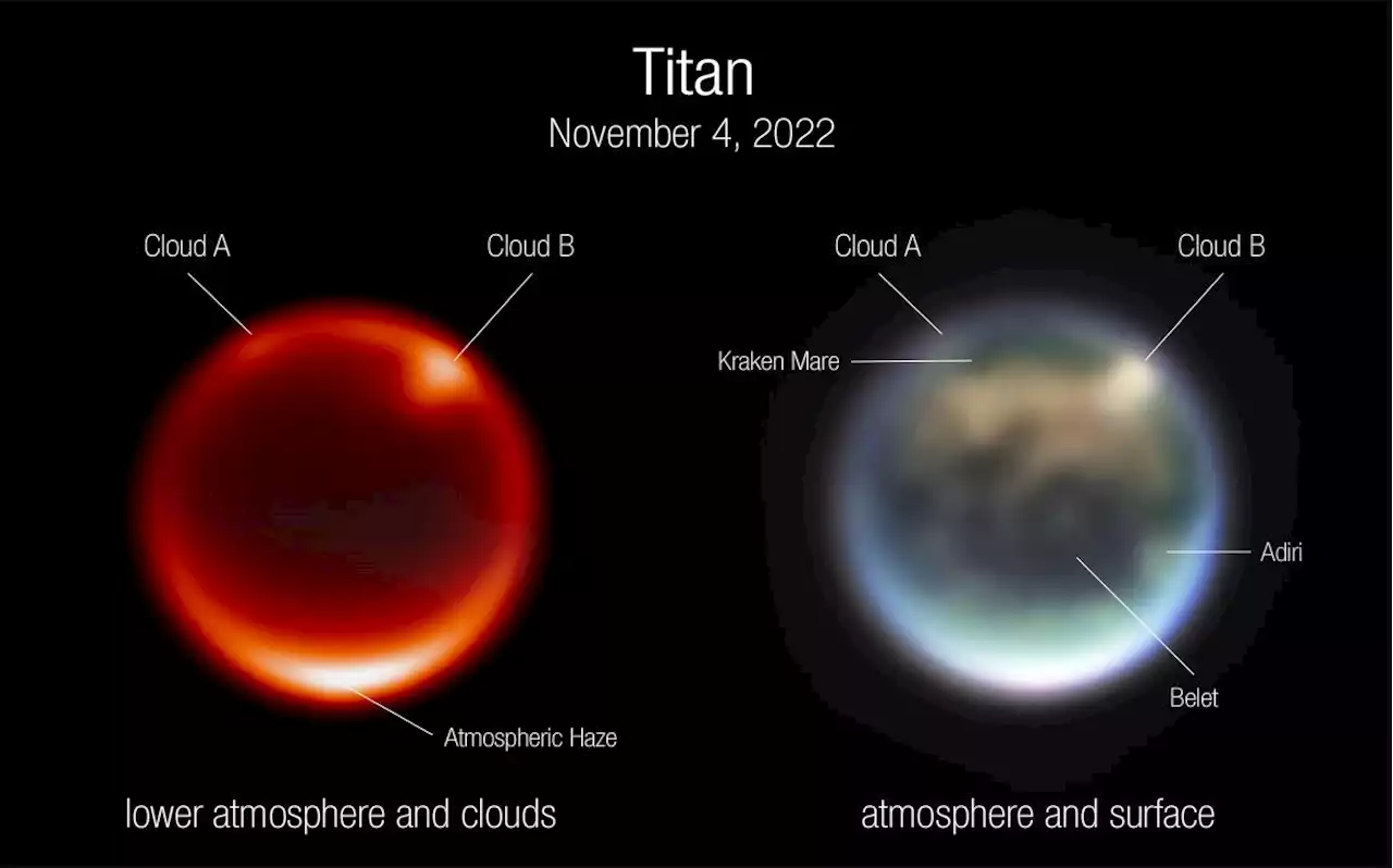 Le télescope James Webb réussit à photographier les nuages de Titan autour de Saturne