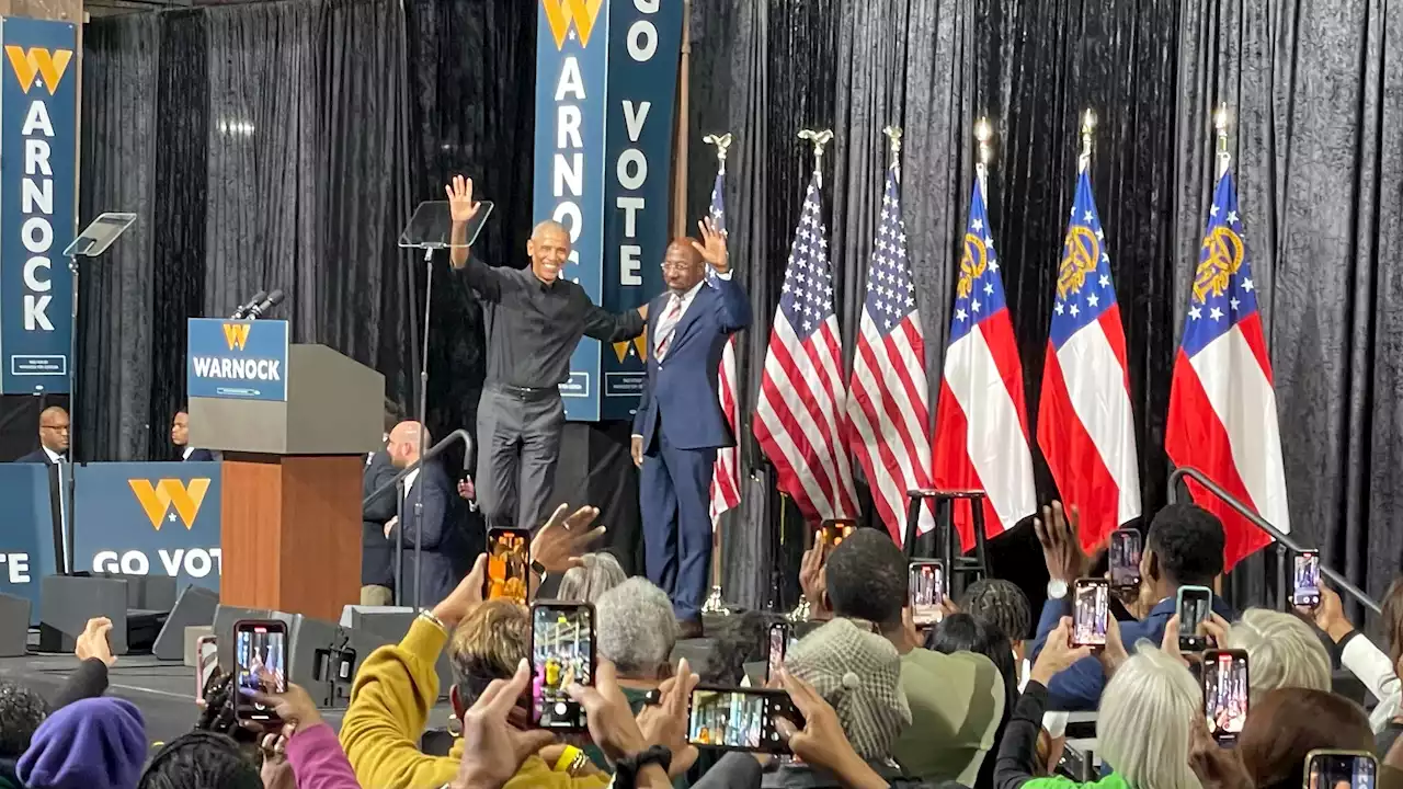 Obama takes aim at Walker as he rallies with Warnock ahead of Georgia Senate runoff election