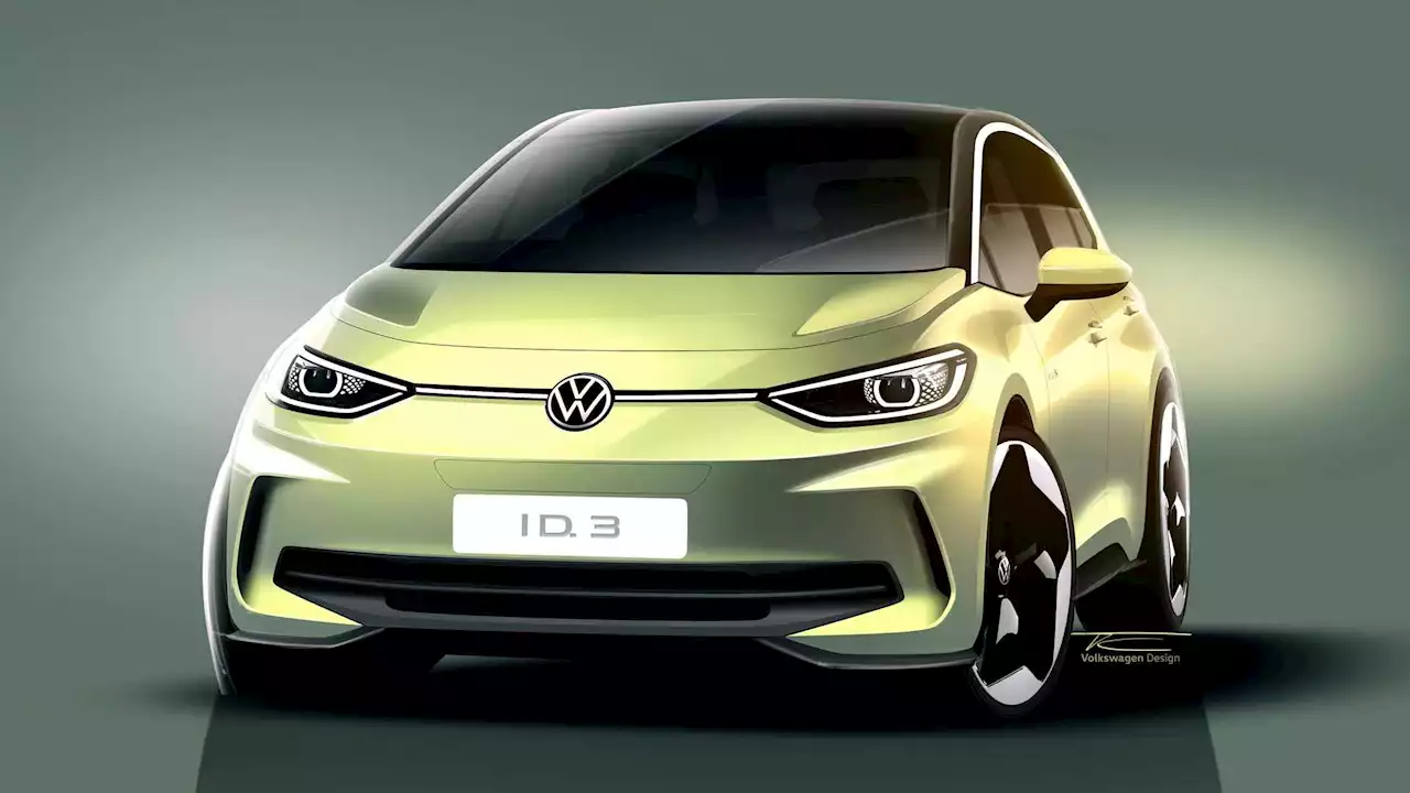 2023 Volkswagen ID.3 Facelift Teased, Gains 12-Inch Touchscreen