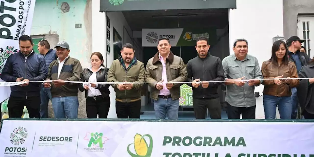 Lleva gobernador Ricardo Gallardo el programa de tortillas a mitad de precio a Moctezuma