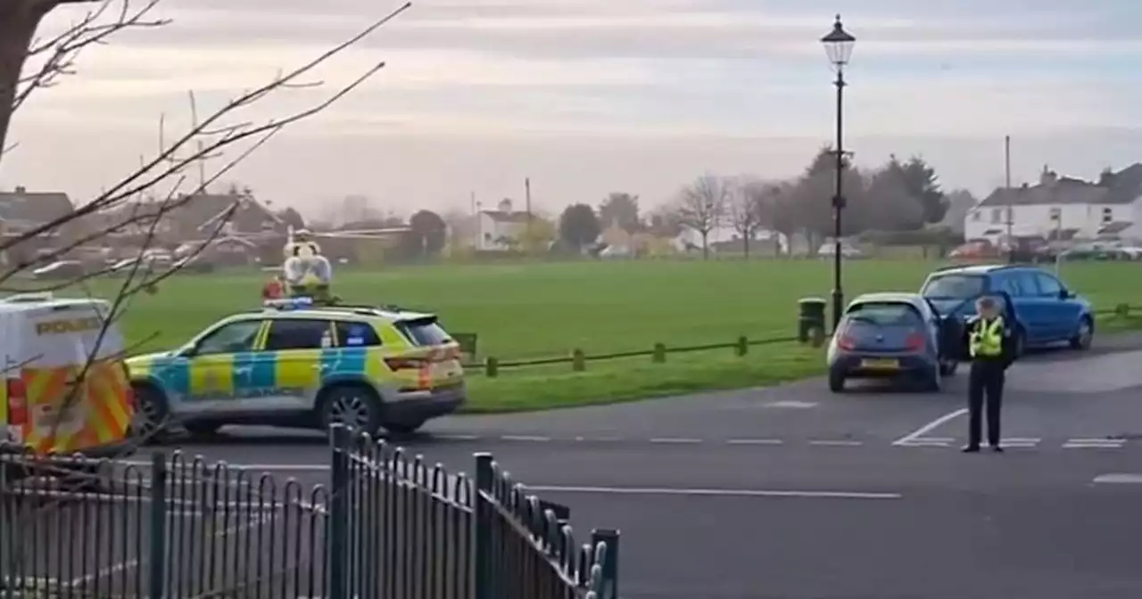 Live as air ambulance lands at serious crash in Leeds