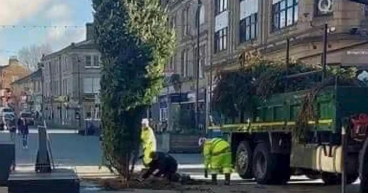 Accrington's 'half dead' Christmas tree was replaced, council admits