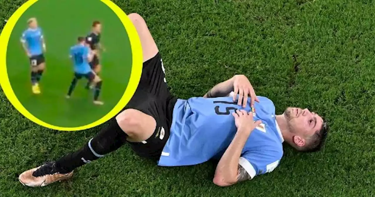 Valverde festejó en la cara del árbitro penal salvado de Uruguay VIDEO