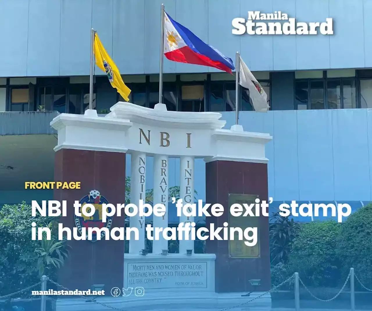 NBI to probe ’fake exit’ stamp in human trafficking