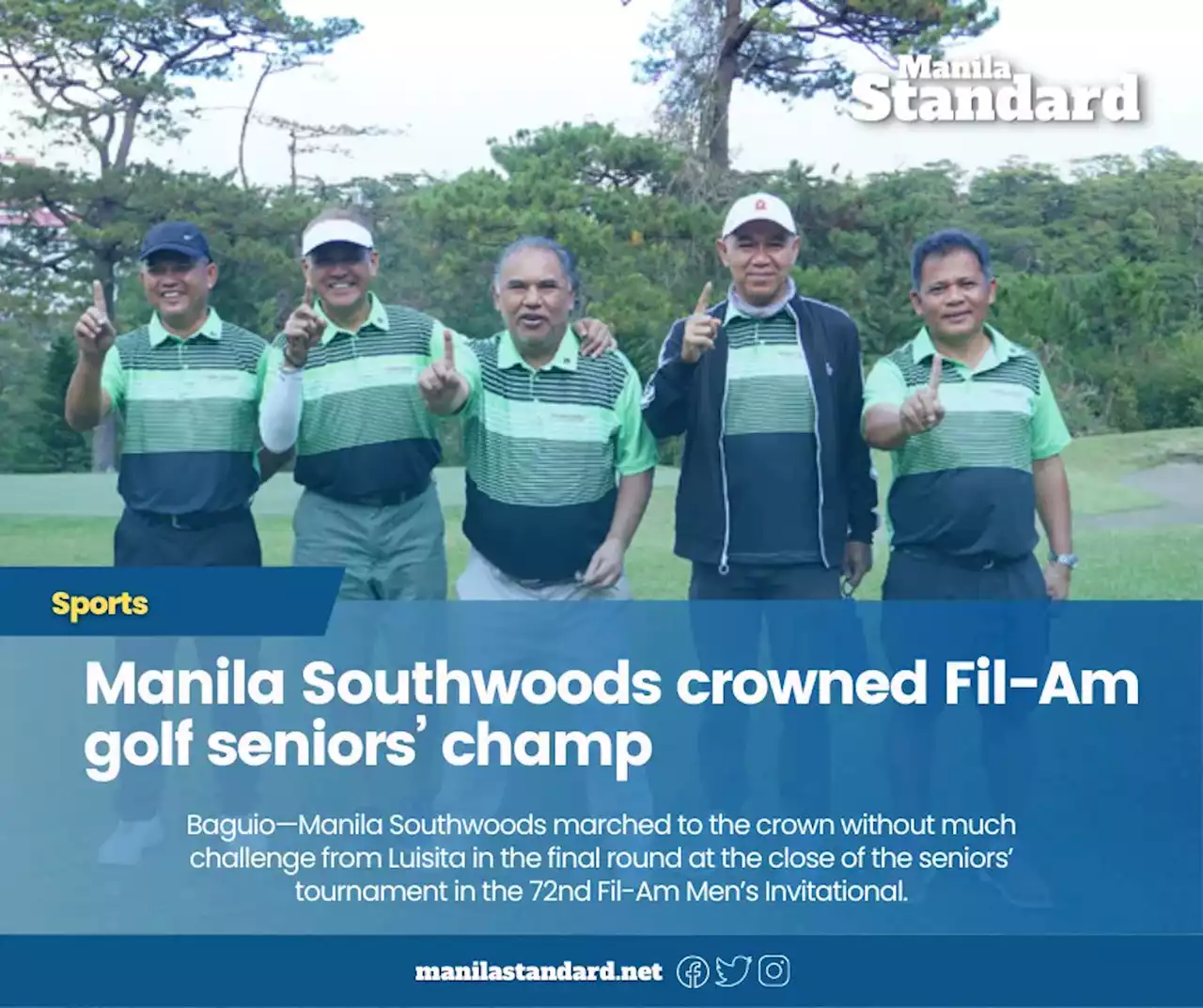 Manila Southwoods crowned Fil-Am golf seniors’ champ