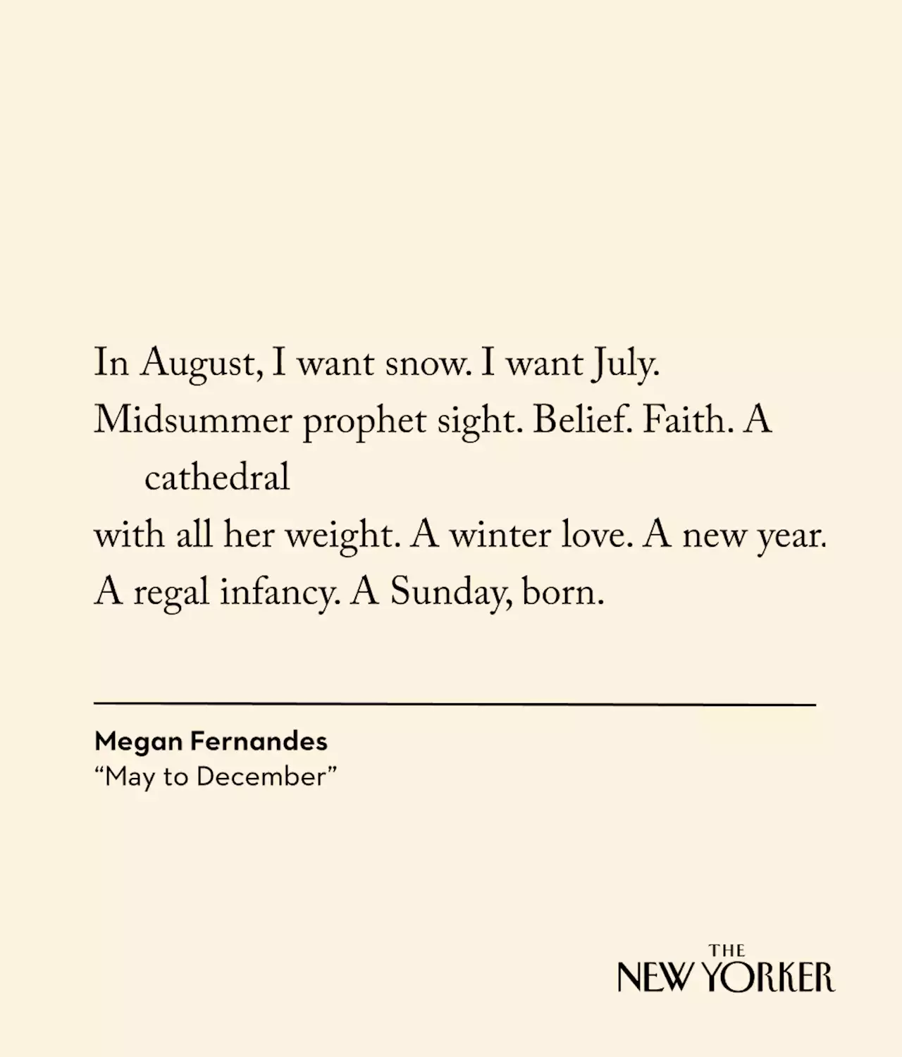 “May to December”