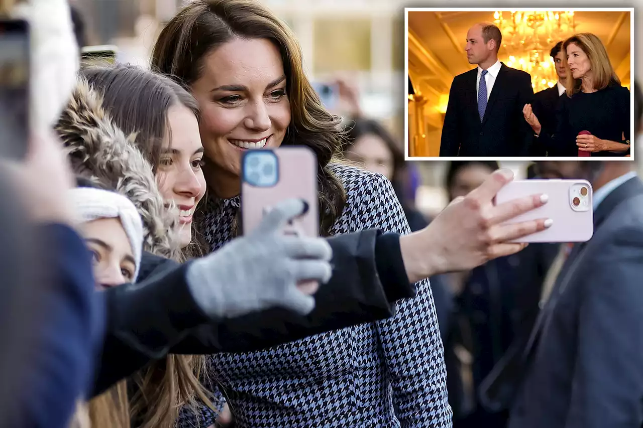 Prince William meets the Kennedys as wife Kate flies solo at Harvard