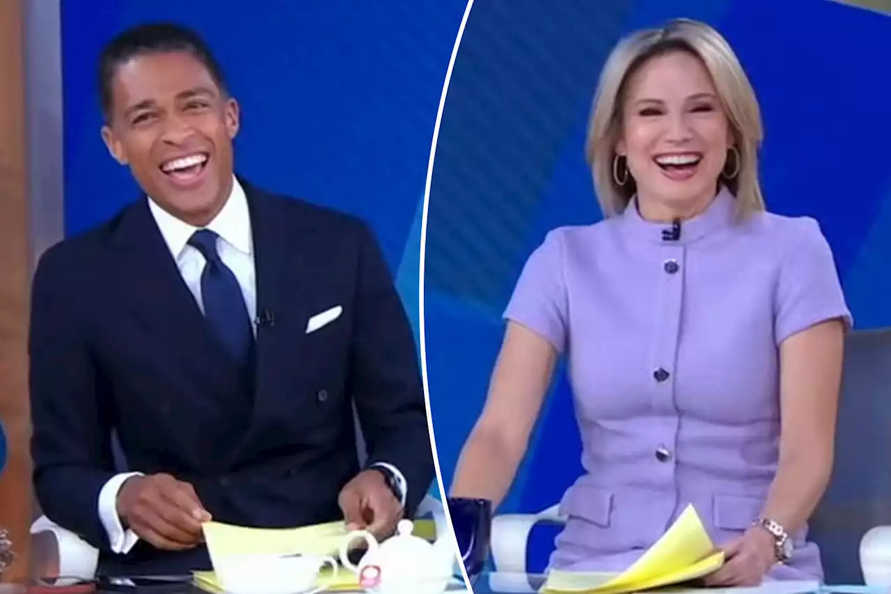 Amy Robach, T.J. Holmes sarcastically praise ‘great week’ amid affair allegation