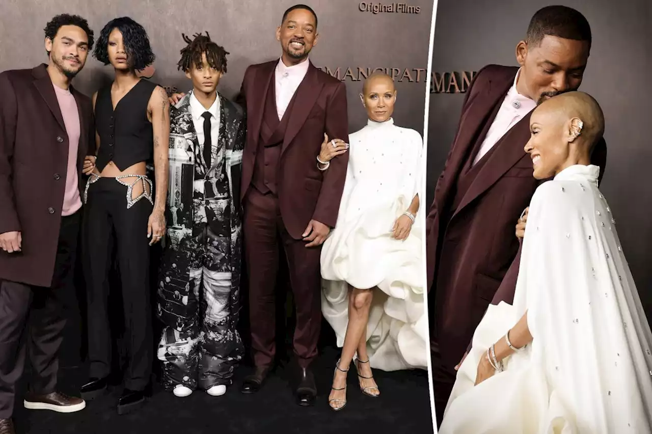 Will Smith, family return to red carpet post-Oscars for ‘Emancipation’ premiere