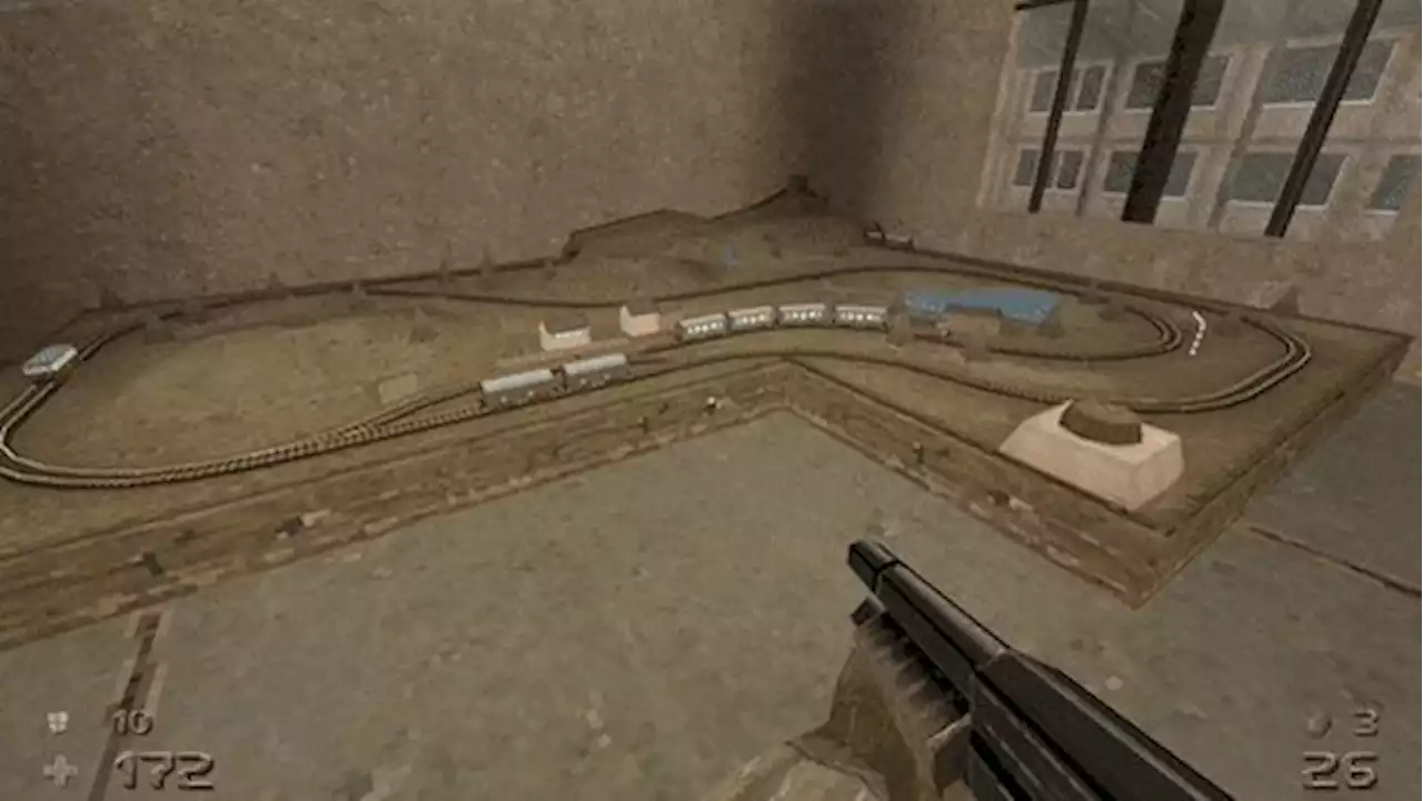 This oppressively dark Soviet FPS now features a simply adorable little model train set