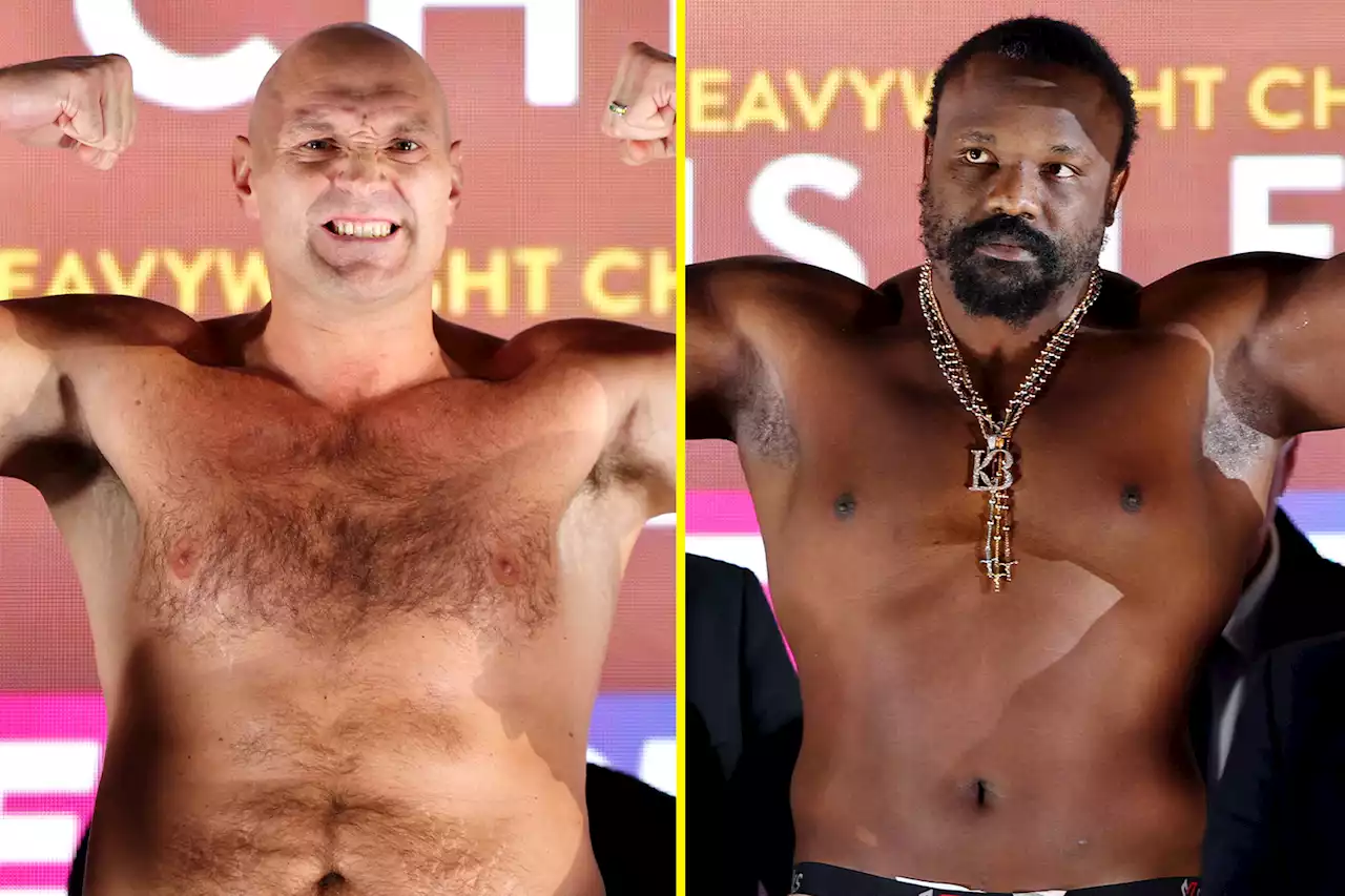 Chisora weighs-in at a career heaviest and shares intense face-off with Fury