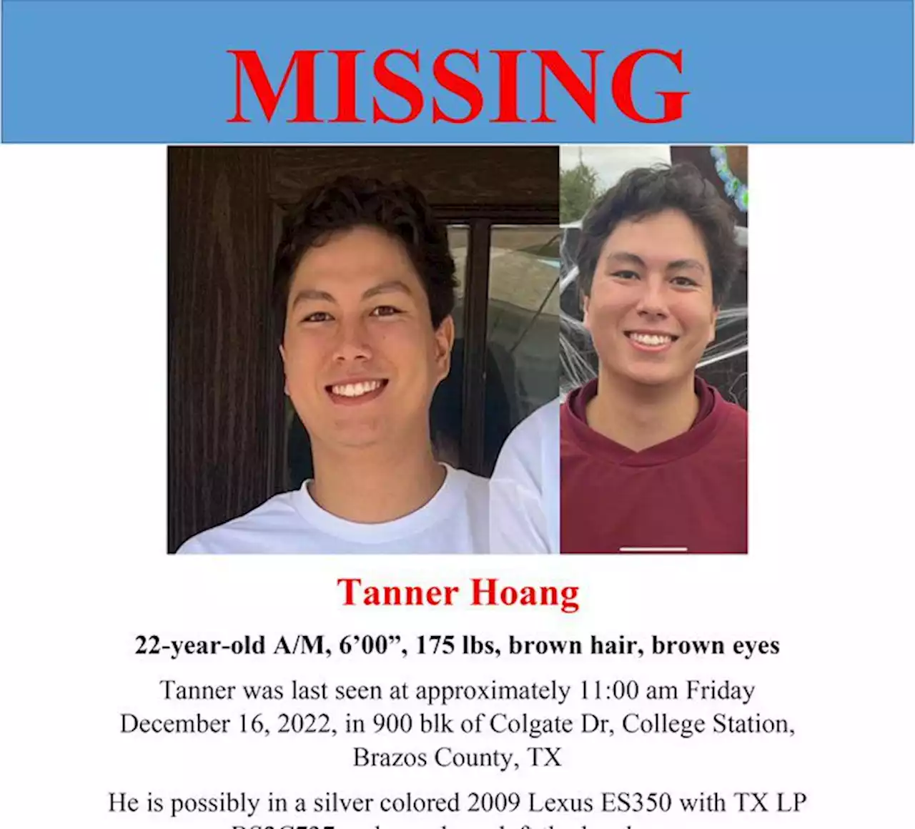 Texas A&M student from Flower Mound has been missing since Friday, police say