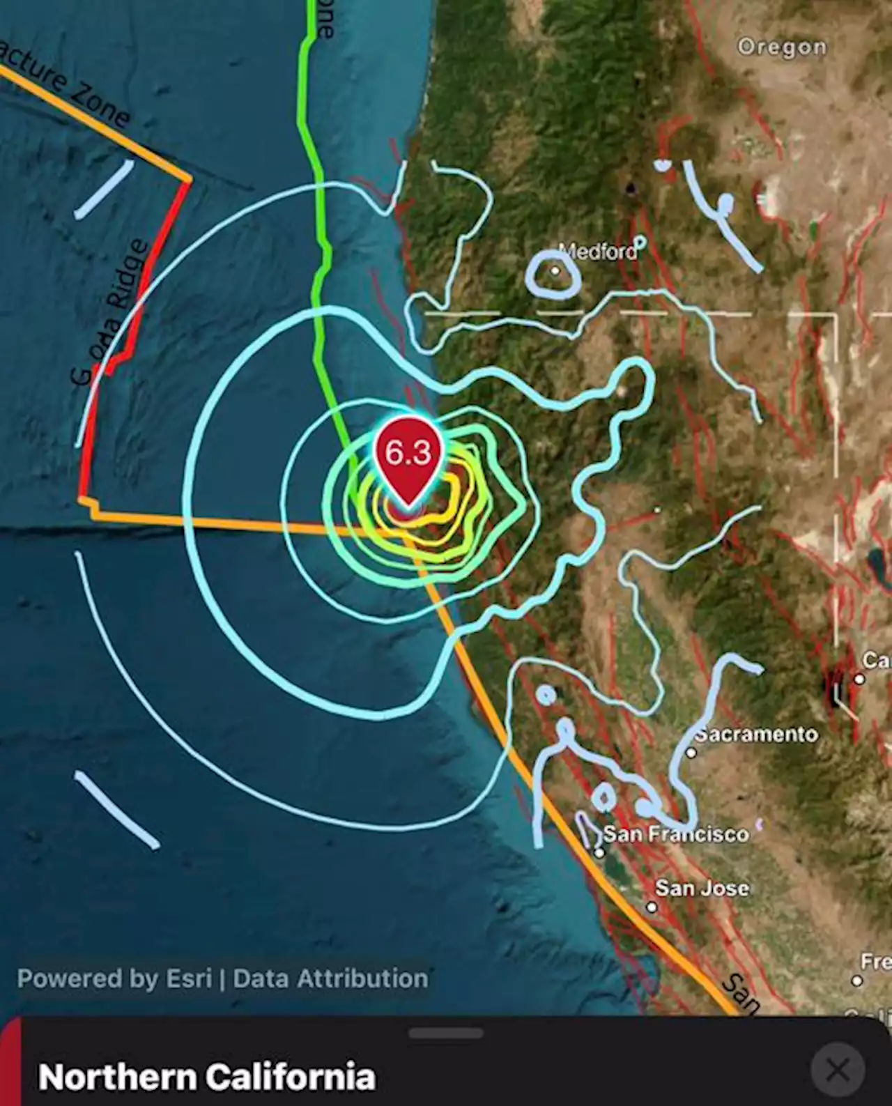 Magnitude 6.4 earthquake shakes parts of Northern California