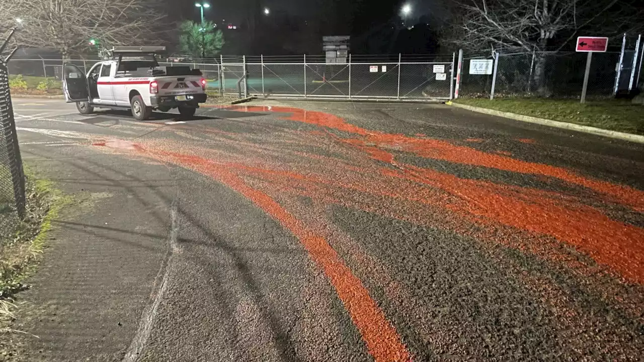 Truck driver knowingly leaked red dye all over Oregon roads, deputies say