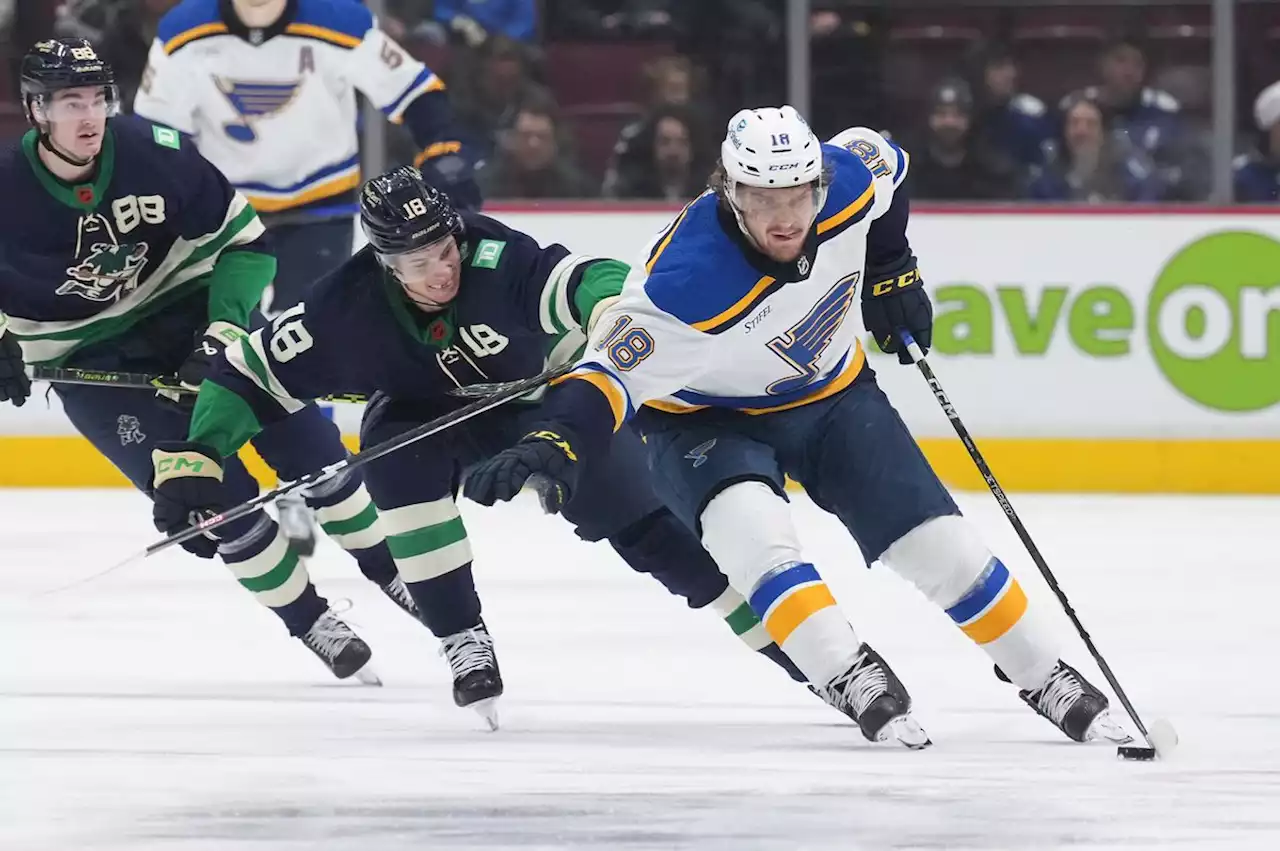 Kyrou leads visiting Blues to 5-1 win over Canucks