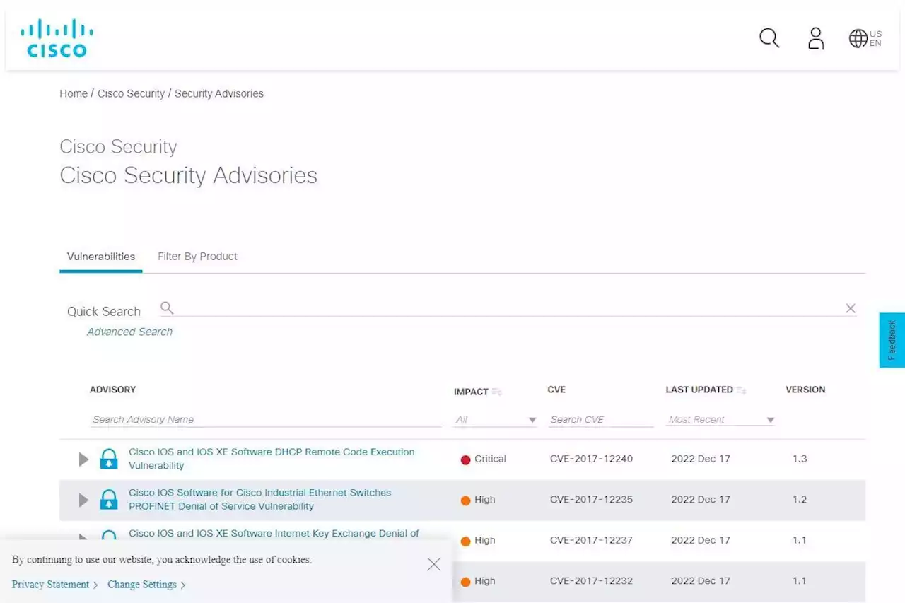 シスコ製品に緊急の脆弱性、ただちにアップデートを - トピックス｜Infoseekニュース