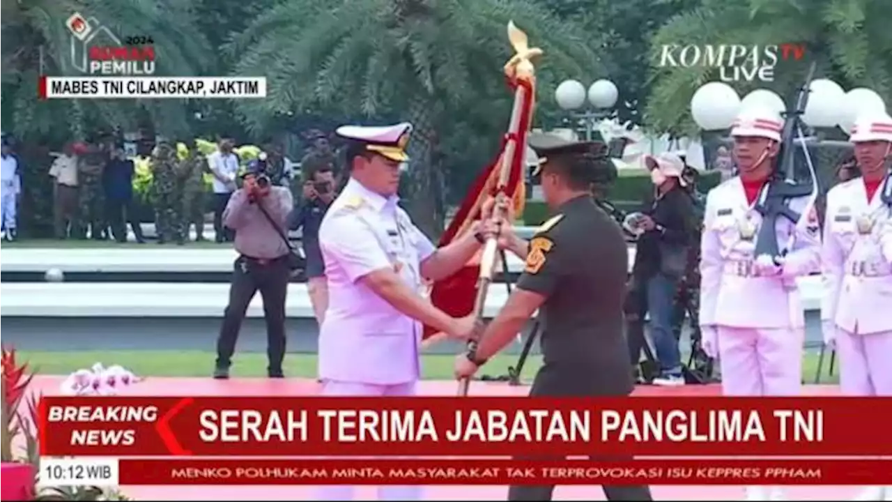 Sertijab Panglima TNI, Andika Perkasa Resmi Serahkan Tongkat Komando ke Yudo Margono