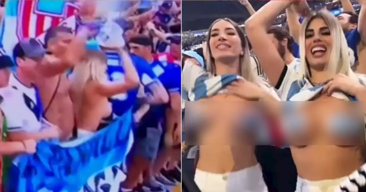 Dos hinchas argentinas hicieron topless en la final del Mundial de Qatar: ¿fueron detenidas? | Viral | La Voz del Interior