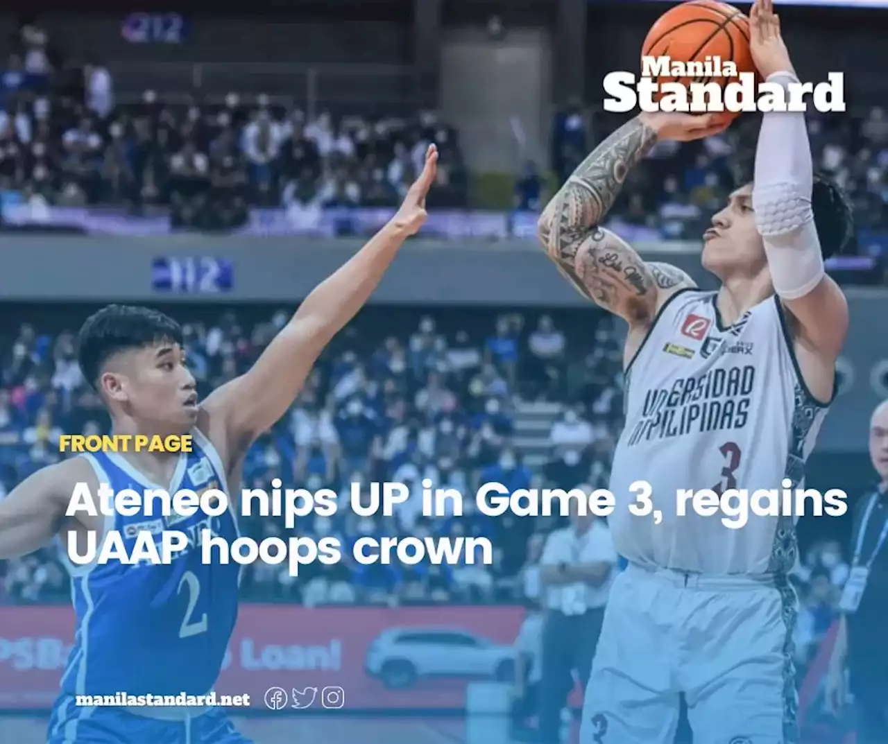 Ateneo nips UP in Game 3, regains UAAP hoops crown