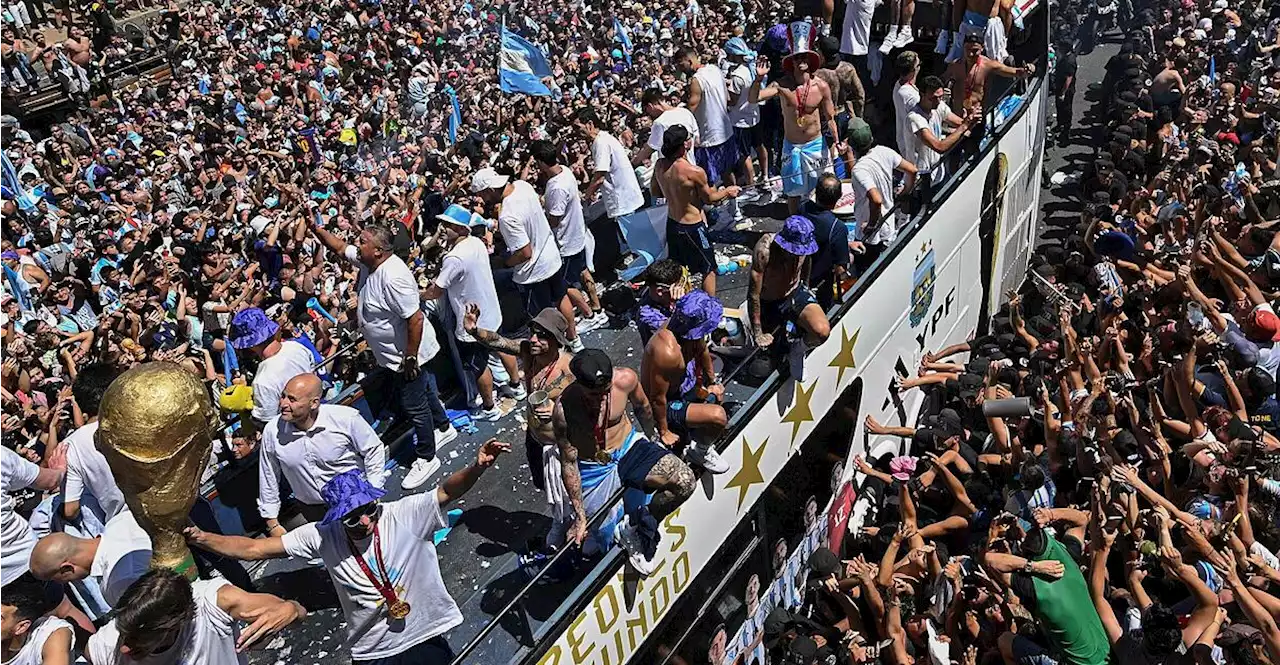 So ausgelassen feierten die Argentinier ihre Fußball-Helden