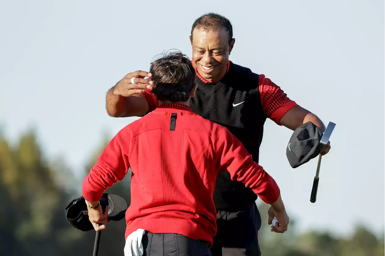 Tiger Woods’ son Charlie jokes his dad’s great round ‘shocked’ him