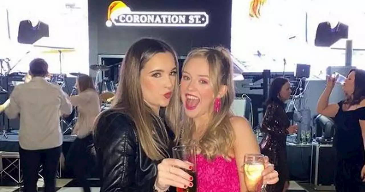 Coronation Street stars glam up and get into festive spirit at Christmas party