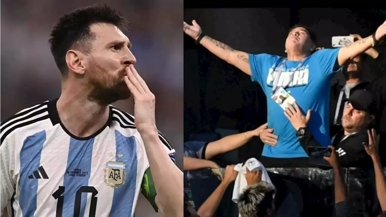 Conmovedor: Messi le pidió ayuda a Maradona antes del último penal en la final del Mundial