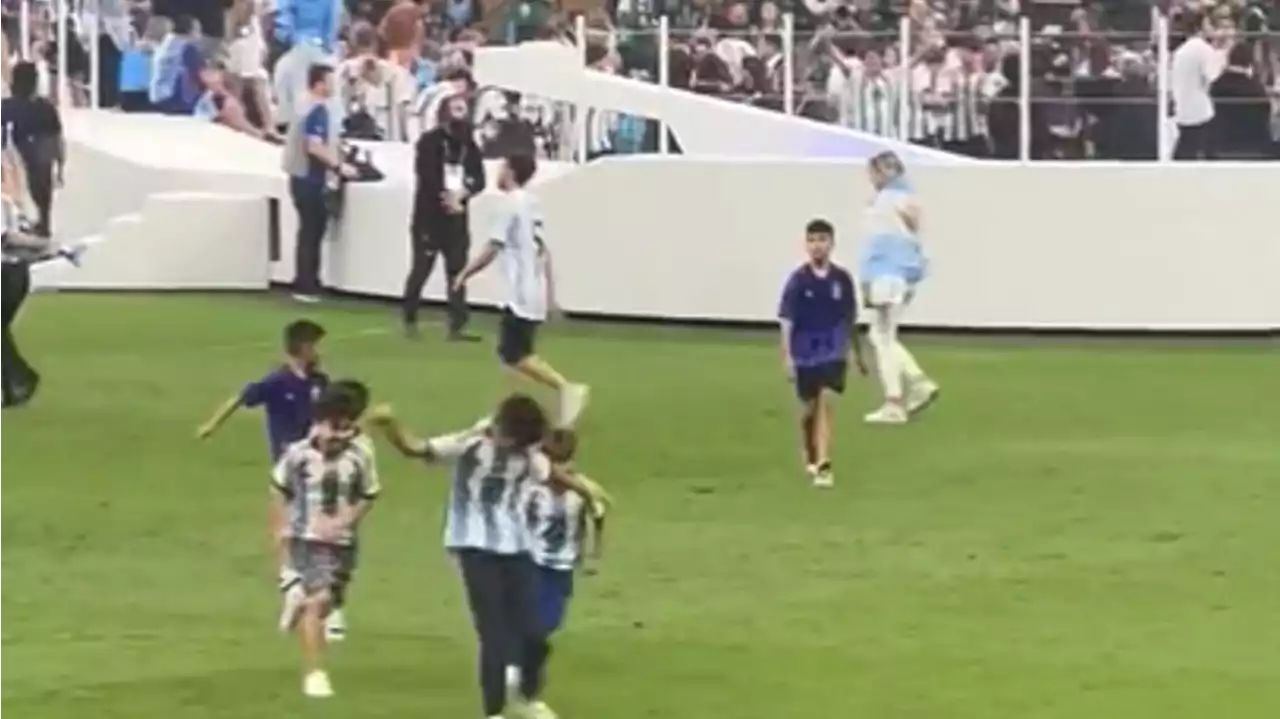 Pequeños campeones: El festejo de los hijos de los futbolistas de la Selección Argentina