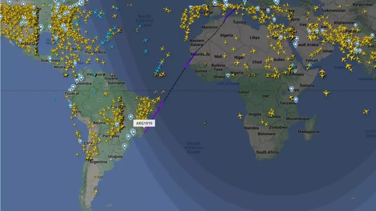 Seguí el vuelo que trae la Copa del Mundo: la Selección vuela rumbo a Argentina