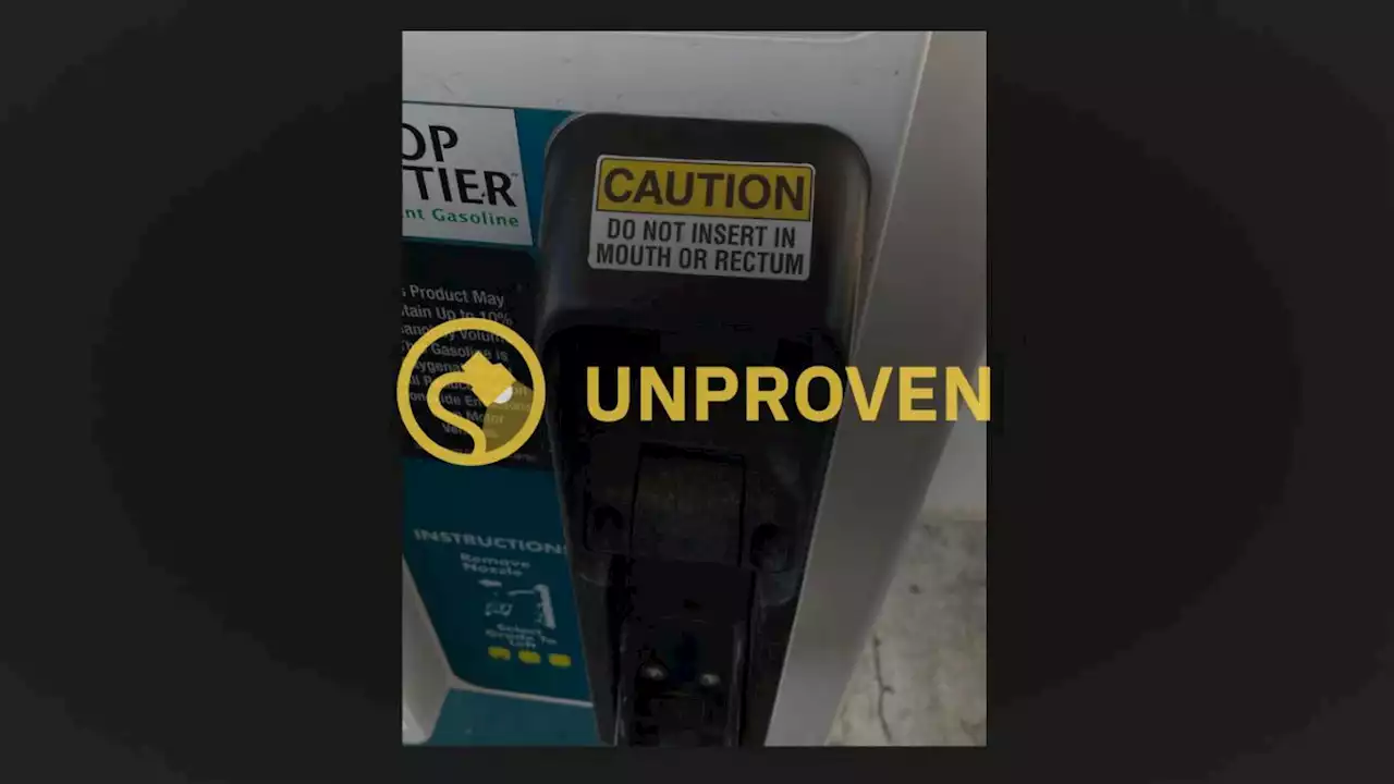 Did a Gas Station Sign Really Tell People Not To Insert Pump into 'Mouth or Rectum'?