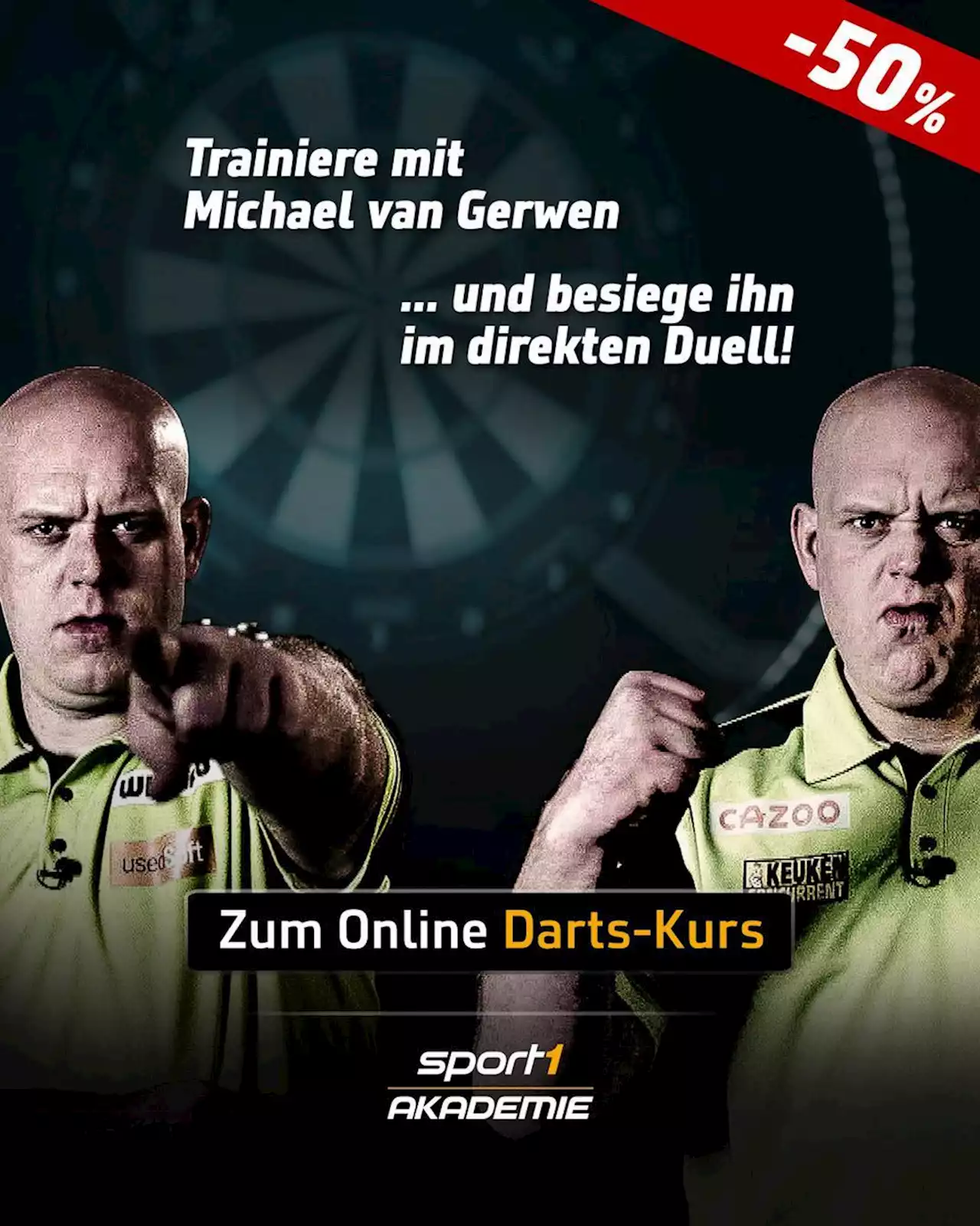 Online-Darts-Training mit Michael van Gerwen - SPORT1 Akademie: E-Learning Plattform