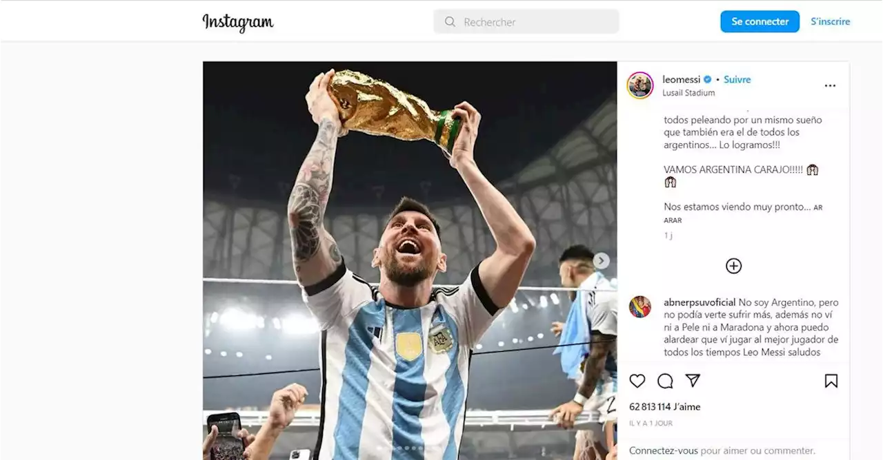 Coupe du monde 2022. Qui, de l’œuf ou de Messi, va détenir le record mondial de likes sur Instagram ?