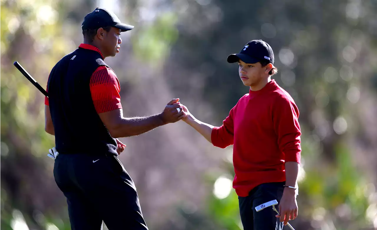 Charlie Woods aims dig at Tiger and JT asks question as mimicking taken to new levels