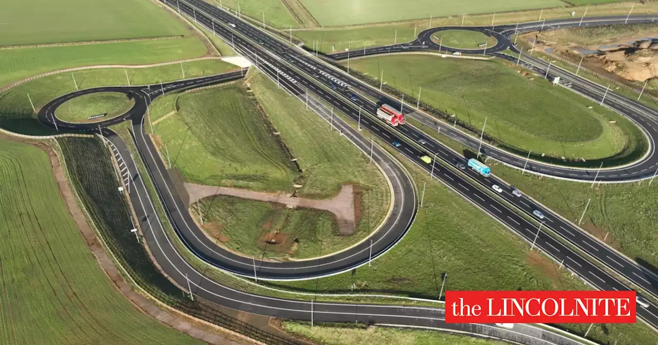 Construction of new Grantham relief road A1 connection complete